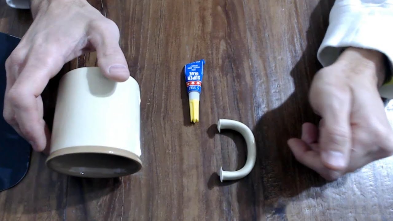 HOW TO FIX A BROKEN HANDLE ON A CERAMIC COFFEE MUG - YouTube