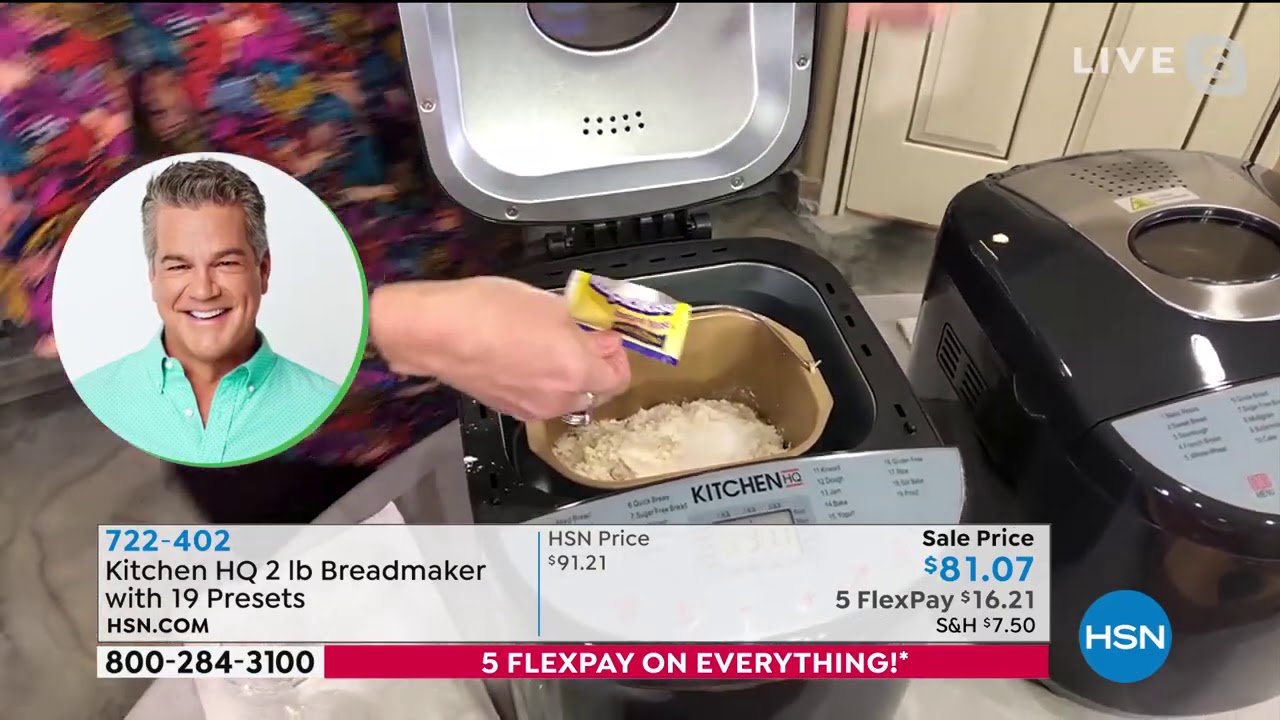 Kitchen HQ 2pound Breadmaker with 19 Presets 