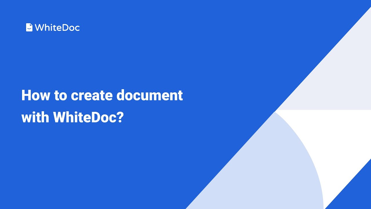 How to create document at DocStudio by WhiteDoc