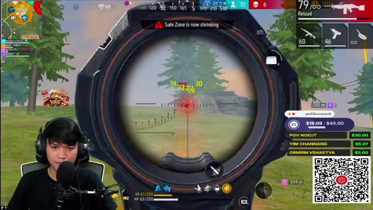 ប្រូរុនលេងយក​ Top P90 Cambodia😱💥🎉#freefire 