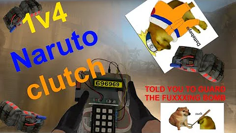 [CSGO] 1V4 MLG NINJA DEFUSE CLUTCH (NARUTO CHEEMS)