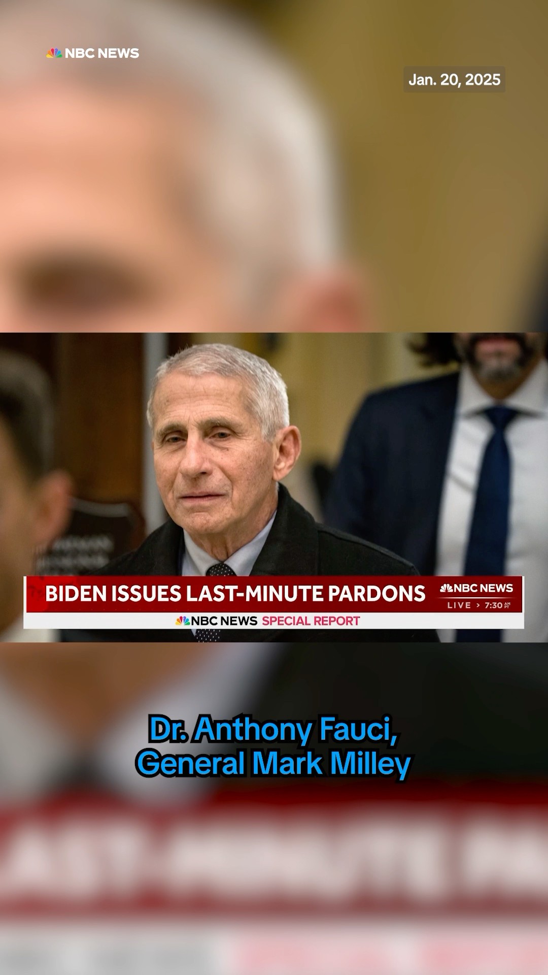 Biden issued preemptive pardons to Dr. Fauci, Gen. Milley and Jan. 6 cmte. members and witnesses.