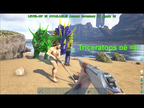 ARK: Survival Evolved Online #18 - Đi bắt khủng long sấm sét Triceratops ba sừng =))