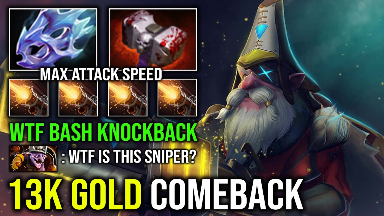 WTF 13K GOLD COMEBACK Unlimited Basher Knockback Ministun Max Speed Sniper Dota 2