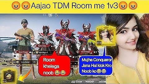 🙄Random 3 players call me Noob / 😳challenge for 1vs 3 TDM room ( part 113 )
