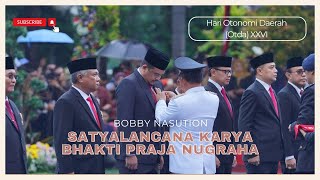 Bobby Nasution Terima Satyalancana Karya Bhakti Praja Nugraha dari Presiden Jokowi