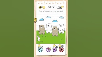 Brain Test Level 291 one of these bears is not real.
