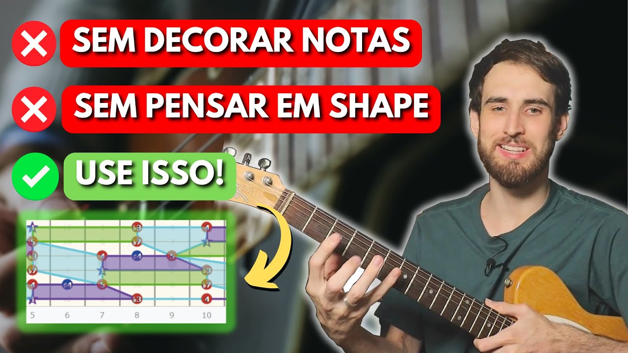 Como Destravar Seu Improviso na Guitarra, Sem Precisar Decorar as Notas do Braço!