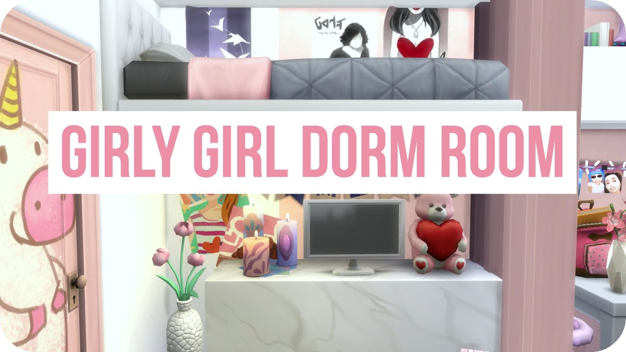 Sims 4 Speed Build | Girly Girl Dorm Room