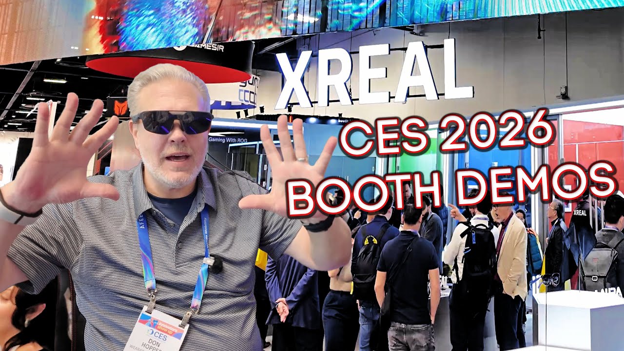 Интервью на стенде CES 2026: XREAL ROG R1 + демонстрация управления жестами камеры Beta Eye