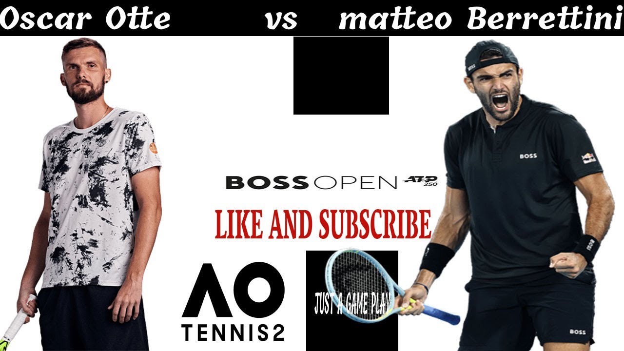 Oscar Otte vs matteo Berrettini 🏆 ⚽ Stuttgart Open Semifinal (06/11/2022) 🎮 Stuttgartopen