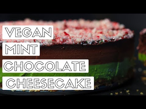 Vegan Mint Chocolate Cheesecake