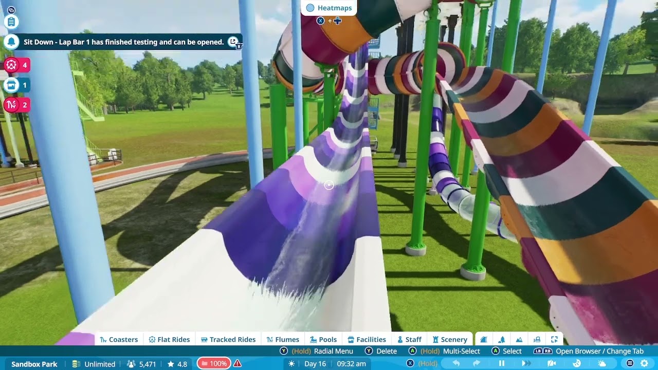 High fly water slide 