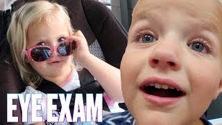 TODDLER WITH BROKEN ARM GETS HER EYES CHECKED | DOES SHE NEED GLASSES? | TODDLER EYE EXAM