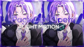 CREATIVE PAGE CURL TRANSITION (+Tutorial) | ALIGHT MOTION