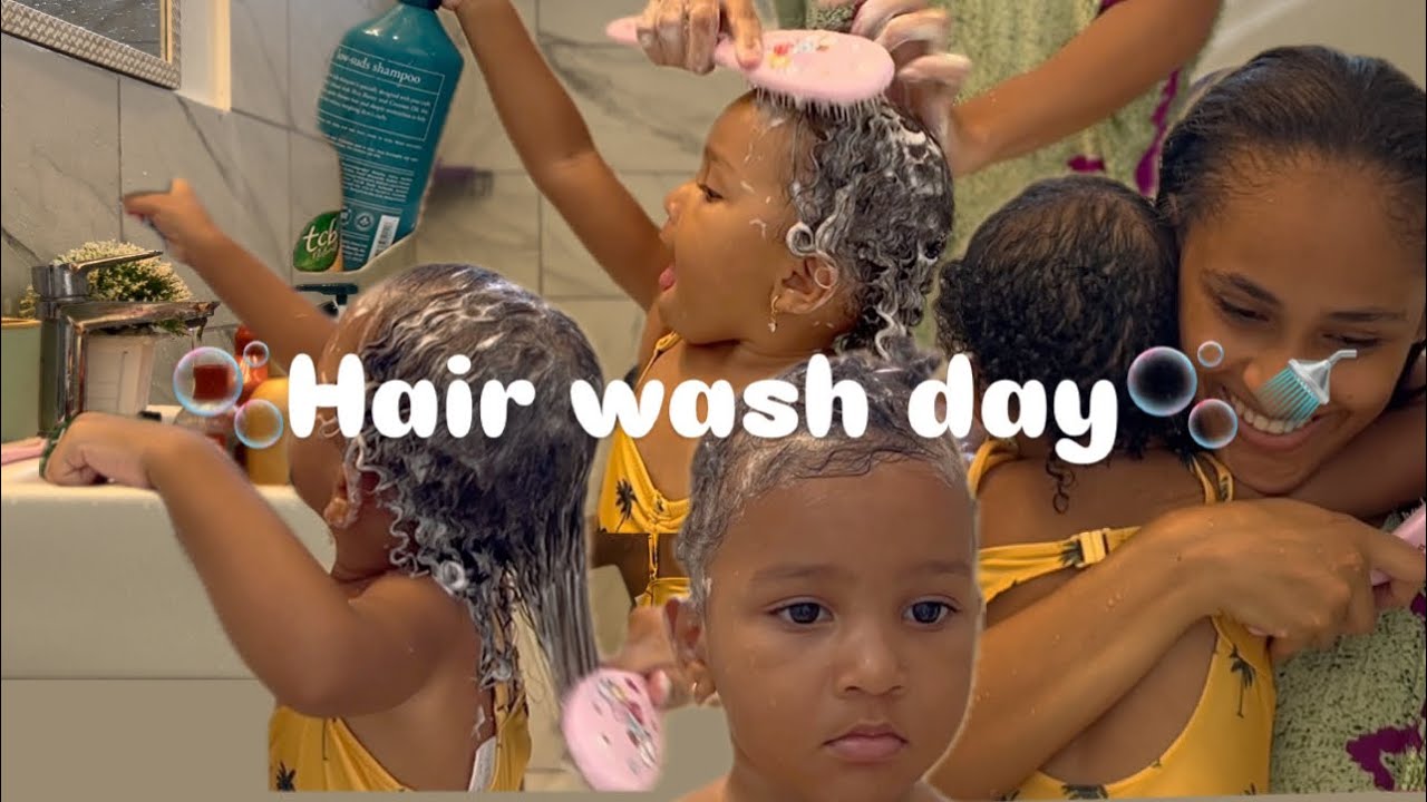 Hair wash day at home 