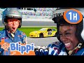 Blippi and Meekah's Speedy Race | Blippi | 🚌Wheels on the BUS Songs! | 🚌Nursery Rhymes for Kids