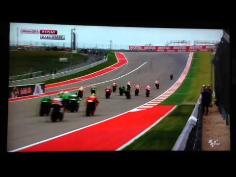 MotoGP Lorenzo horrible false start @COTA 2014