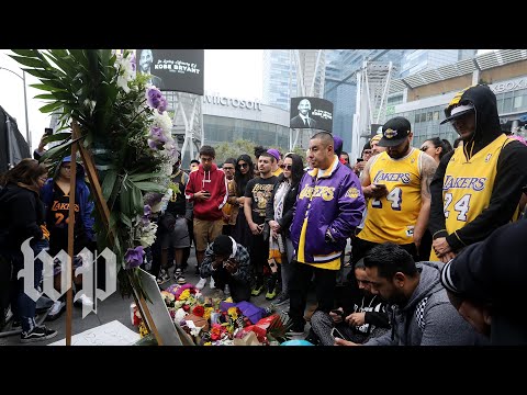 Mourners gather in Los Angeles after Kobe Bryant’s death