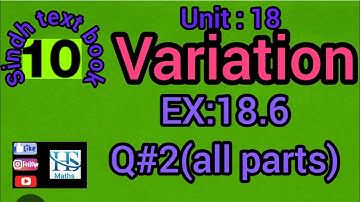 #sindhtextbookboard #mathematics #class10 #unit :18 #exercise 18.6  #question 2 (all parts) .
