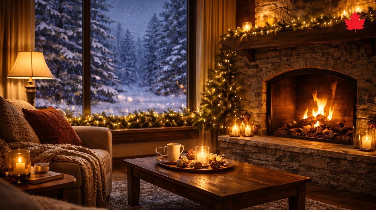 Late Night Winter Ambience 🌙🔥 Piano for Sleep & Relaxation