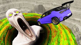 Epic Escape From The Shy Guy (SCP-096) | Cars VS Giant Funnel With SCP | BeamNG Drive screenshot 2
