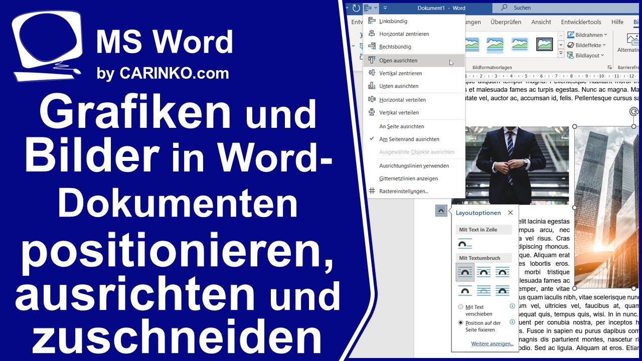 Bilder & Grafiken in WordDokumenten einfügen, positionieren