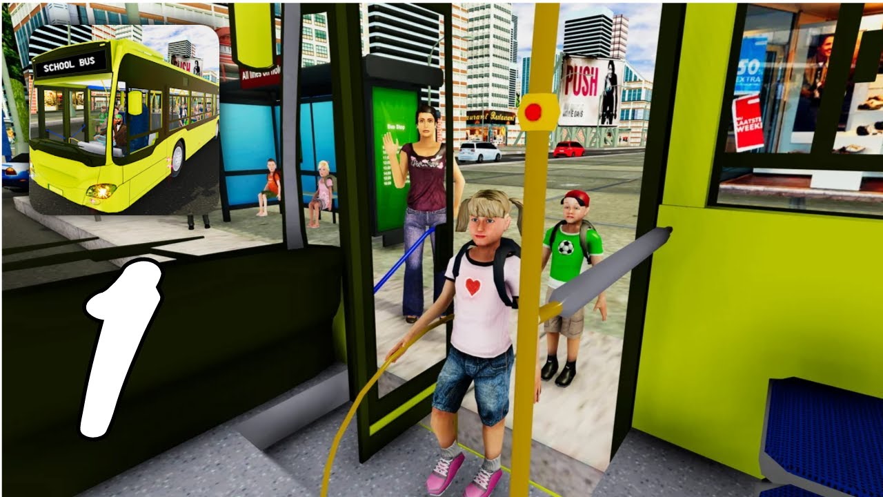 School Bus：Coach Driver Gameplay Walkthrough #1 (Android, IOS)