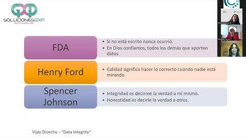 "Validación de Sistemas e Integridad de Datos" (webinar)