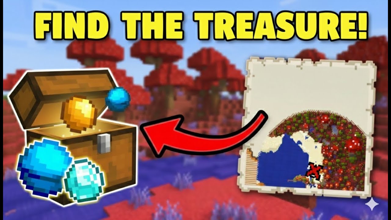 How to Find & Use a TREASURE MAP in Minecraft (Buried Treasure Guide ...