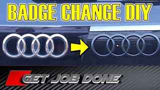 Changing Original EMBLEM BADGE to Blacked Out Tutorial