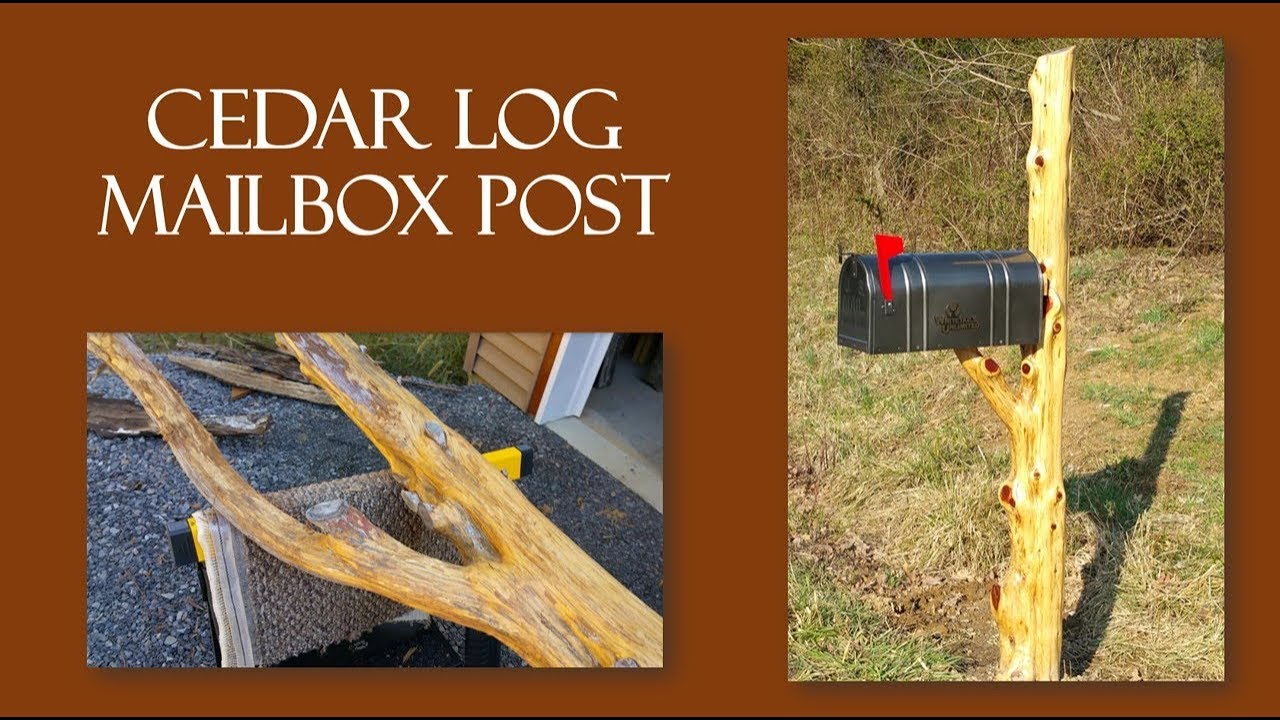 DIY Handcrafted Cedar Log Mailbox Post YouTube