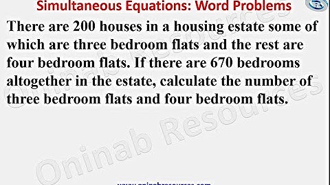 Simultaneous Equations: Word Problems 2