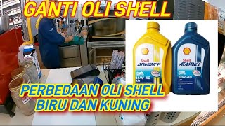 GANTI OLI DI SHELL SPBU ❗ PERBEDAAN ANTARA OLI SHELL BIRU DAN KUNING ❗