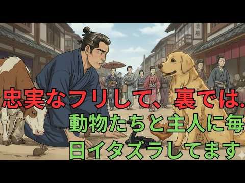 ご主人様は知らない。私が動物たちと共謀して、毎日こっそりイタズラしていることを| 日本の江戸時代