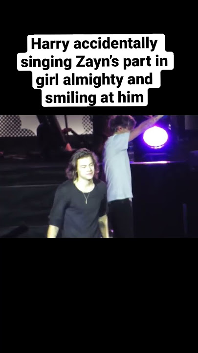 Harry accidentally singing zayn’s part in girl almighty #harrystyles #zaynmalik #larrystylinson