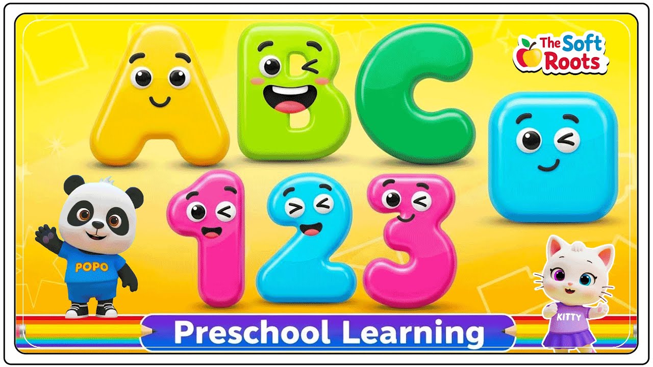 Preschool Learning activities for 3 year olds at home | Learn ABC Phonics Shapes Numbers Colors 🌈