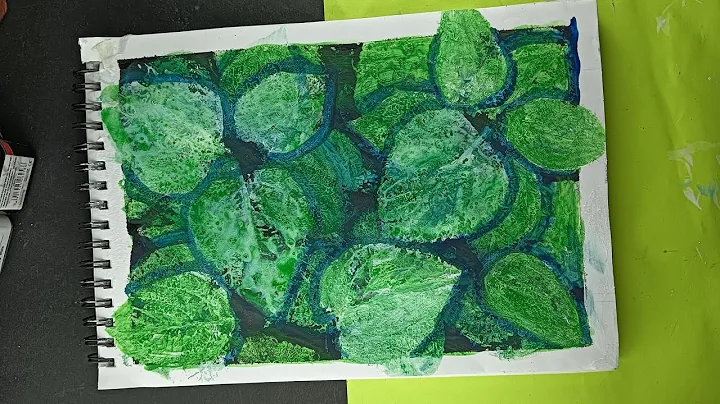 Depth green leaves painting🌿 process / summer landscape painting / Leaf painting process /Botanical