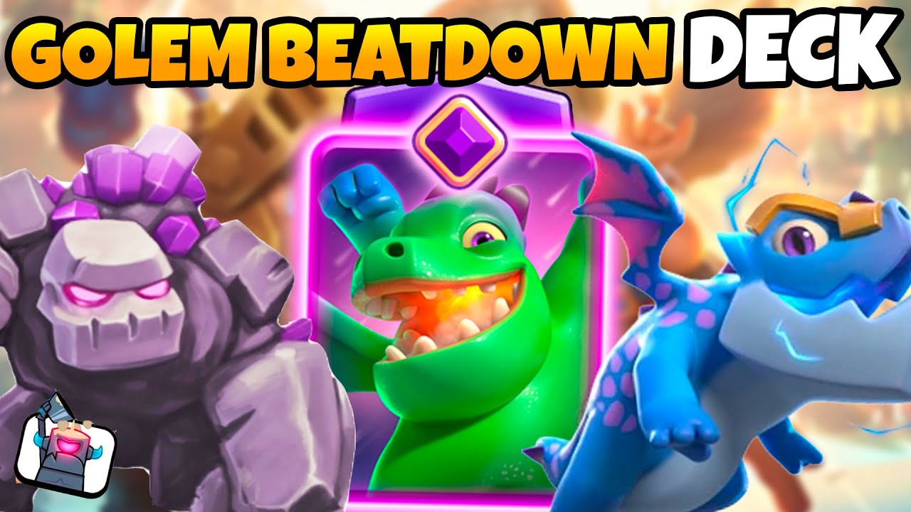 This Hero Mini Pekka Double Dragon Golem Pump Deck is NO SKILL...