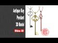 Antique Key Pendant 3D Modeling in Rhino 6 (2018)- Jewelry CAD Design Tutorial #39
