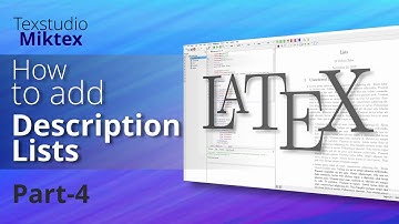 Latex Description Lists: (Part 4 of Main Types of Lists)