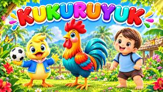 Lagu Anak Kukuruyuk 🐓 | Ayam Jago Berkokok 🐔 | Animasi 3D Lucu dan Ceria | Lagu Anak Indonesia