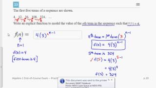 Ohio AIR Test Algebra EOC #23, 24