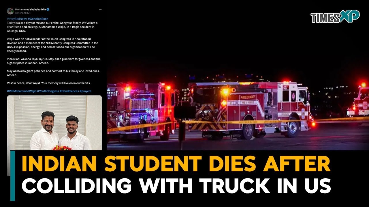 Indian student in the US dies after colliding with truck in US - YouTube