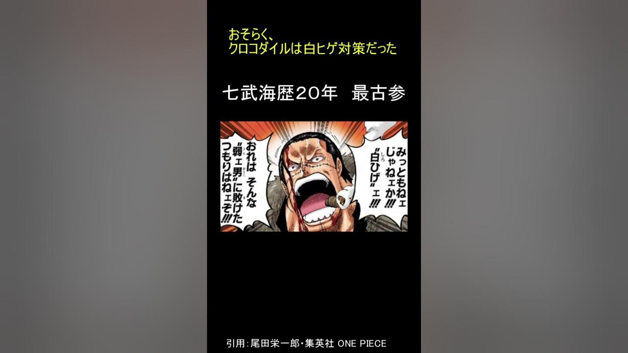 クロコダイルは白ヒゲ対策 ワンピース 世界の均衡 Shorts Youtube クロコダイルは白ヒゲ対策 ワンピース 世界の均衡 Shorts Youtube
