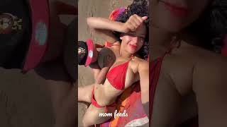 Breastfeeding On Beach💋🍼 | Indonesia Breastfeeding Mom | Indian Breastfeeding Baby |Breastfeeding