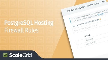 PostgreSQL Firewall Rules - ScaleGrid DBaaS