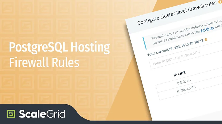 PostgreSQL Firewall Rules - ScaleGrid DBaaS