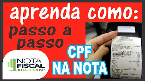 Onde cadastrar CPF para nota fiscal?