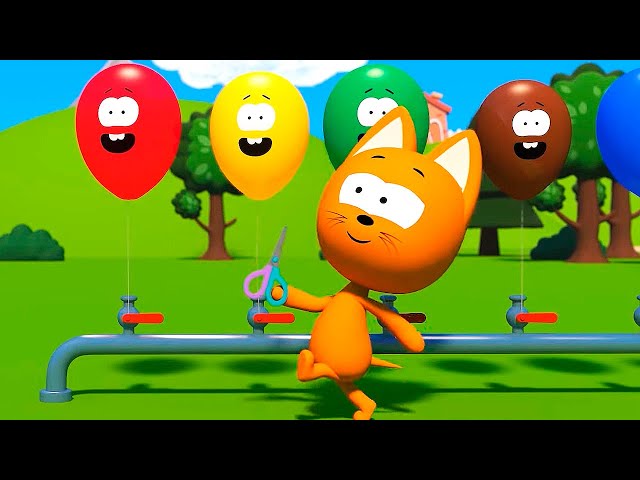Learning Colors Video for Toddlers MeowMeow Kitty - Nursery Games for Kids with Balloons class=